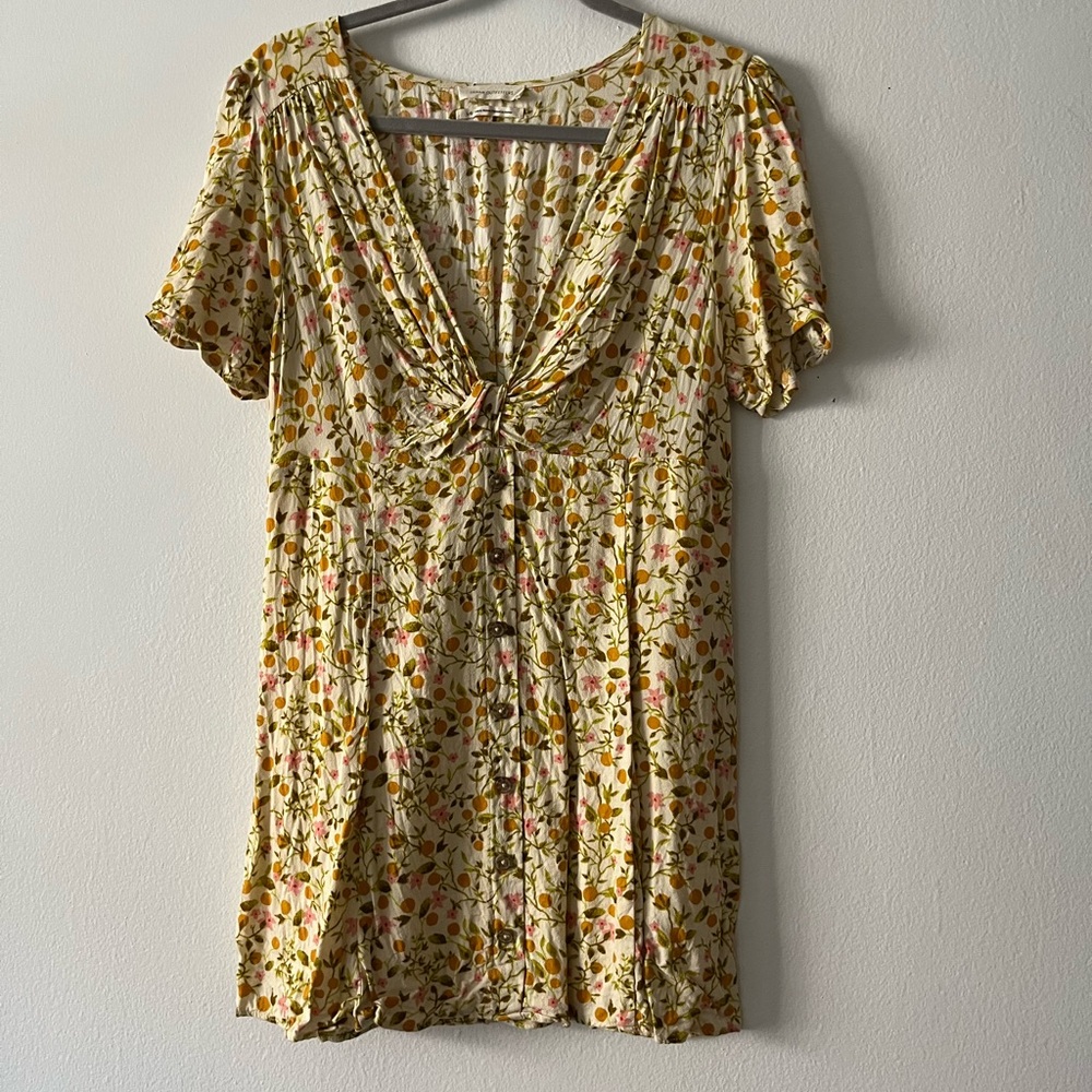 Urban Outfitters Bettie Twist-Front Mini Dress